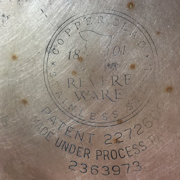 Vintage copper bottom stainless steel Paul Revere ware 2 quart saucepan - Picture 3 of 8